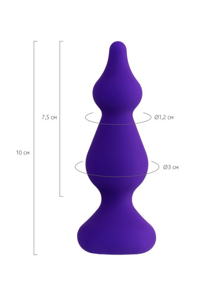 Фиолетовая анальная втулка Sholt - 10 см.