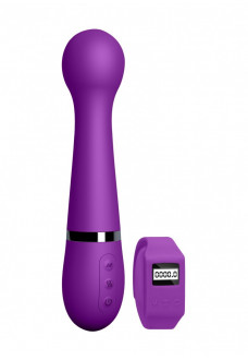 Фиолетовый вибромассажер Kegel Wand - 18,5 см.