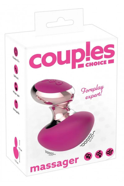 Ярко-розовый вибромассажер Couples Choice Massager