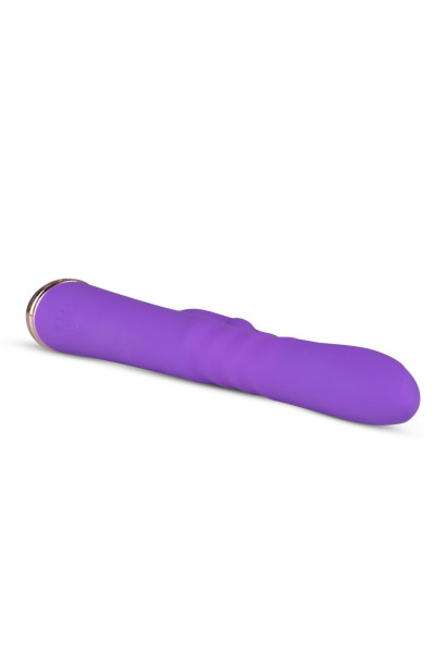 Фиолетовый вибратор-кролик The Queen Thrusting Vibrator - 29 см.