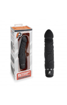 Черный вибратор-реалистик 6.5  Girthy Realistic Vibrator - 19 см.