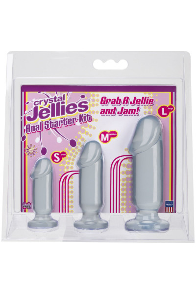 Набор прозрачных анальных фаллоимитаторов Crystal Jellies Anal Starter Kit