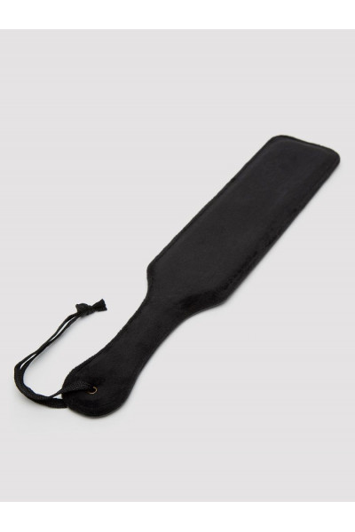 Черная шлепалка Bound to You Faux Leather Spanking Paddle - 38,1 см.