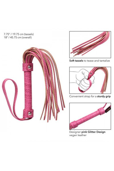 Розовая плеть Tickle Me Pink Flogger - 45,7 см.