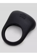 Черное эрекционное виброкольцо Sensation Rechargeable Vibrating Love Ring