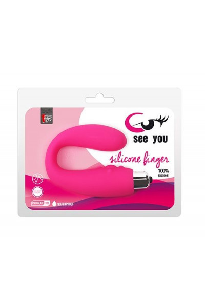 Розовый стимулятор G-точки и клитора SEE YOU 7-SPEED SILICONE FINGER