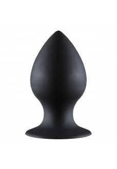 Чёрная анальная пробка Thick Anal Plug Medium - 9,5 см.