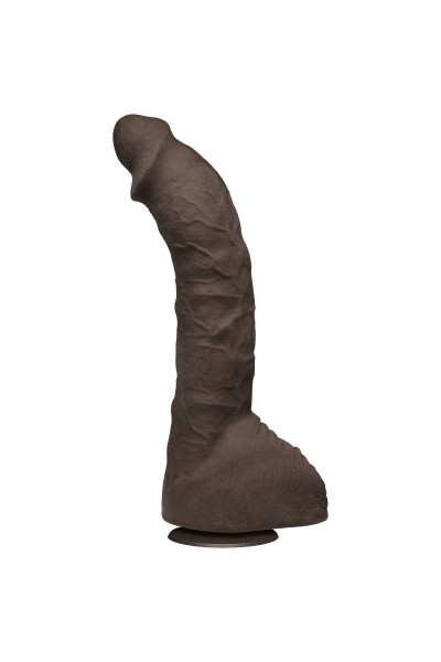 Коричневый фаллоимитатор-гигант Prince Yahshua ULTRASKYN 10.5” Cock with Removable Vac-U-Lock Suction Cup - 27,4 см.