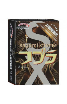 Суженные к основанию презервативы Sagami Xtreme Cobra - 3 шт.