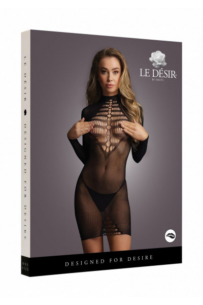 Платье с длинными рукавами Long Sleeve Fishnet Dress