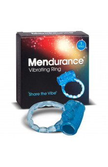 Синее эрекционное кольцо Mendurance Vibrating Ring