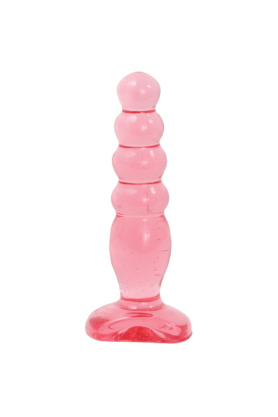 Розовая анальная пробка Crystal Jellies 5  Anal Delight - 14 см.