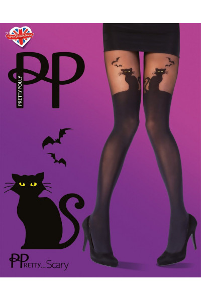 Колготки с имитацией чулок Halloween Cat Tights