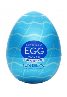 Мастурбатор-яйцо с охлаждающей смазкой EGG Wavy II Cool