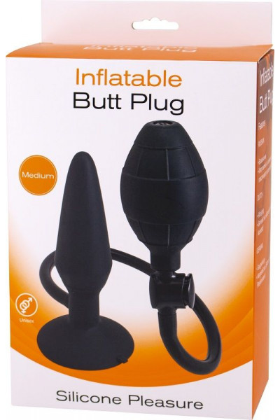 Анальная пробка с функцией расширения Inflatable Butt Plug Medium - 14,2 см.