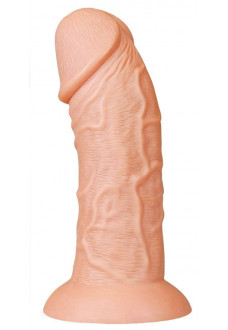 Телесный фаллоимитатор-гигант 9.5 Realistic Curved Dildo - 24 см.