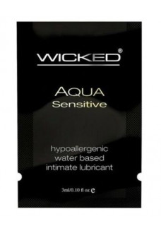 Мягкий лубрикант на водной основе WICKED AQUA Sensitive - 3 мл.