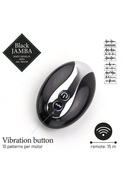 Универсальный анальный массажер Black Jamba Anal Vibrator - 12 см.