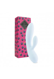 Нежно-голубой вибратор-кролик Lea Rabbit Vibrator - 20,2 см.