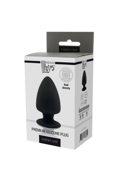 Черная анальная пробка PREMIUM SILICONE PLUG S - 9 см.