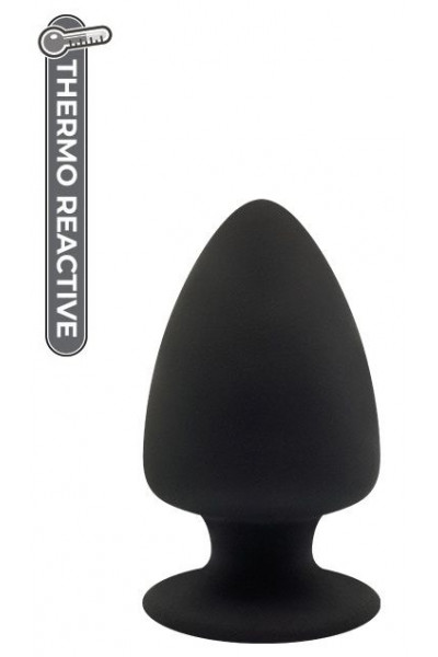 Черная анальная пробка PREMIUM SILICONE PLUG S - 9 см.