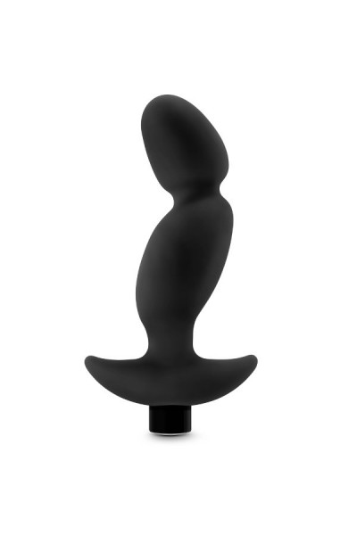 Черный анальный вибратор Silicone Vibrating Prostate Massager 04 - 16,5 см.