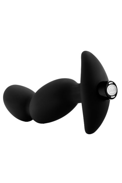 Черный анальный вибратор Silicone Vibrating Prostate Massager 04 - 16,5 см.