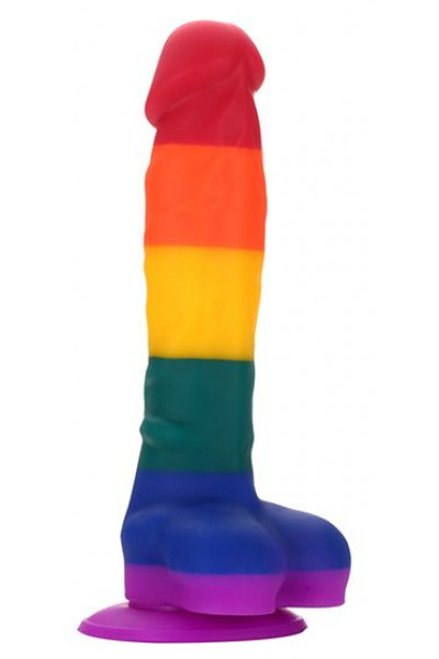 Разноцветный фаллоимитатор-реалистик COLOURFUL DILDO - 21,5 см.