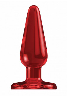 Красная анальная пробка Butt Plug Basic 3 Inch - 7,6 см.