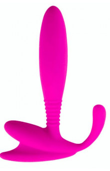 Розовый стимулятор простаты Beginner P-Spot Massager - 12 см.