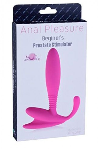 Розовый стимулятор простаты Beginner P-Spot Massager - 12 см.