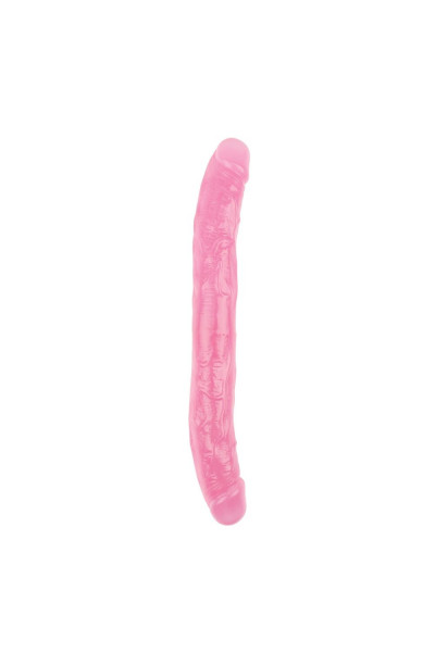 Розовый двусторонний фаллоимитатор 12.8 Inch Dildo - 32,5 см.