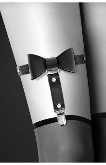 Подвязка с черным бантиком GARTER WITH BOW