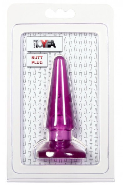 Фиолетовая анальная пробка BUTT PLUG - 9,5 см.