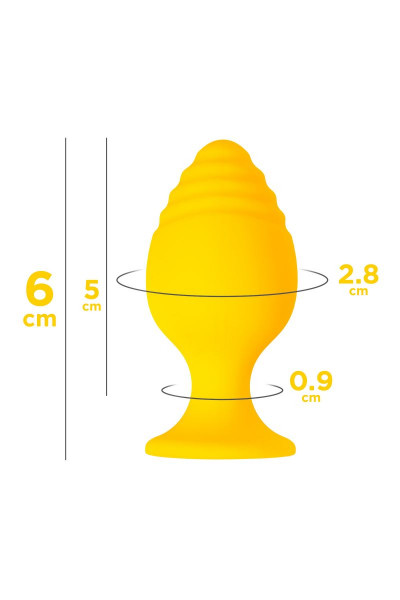 Желтая анальная втулка Riffle - 6 см.