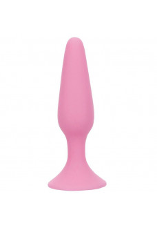 Розовая анальная пробка BEAUTIFUL BEHIND SILICONE BUTT PLUG - 11,4 см.